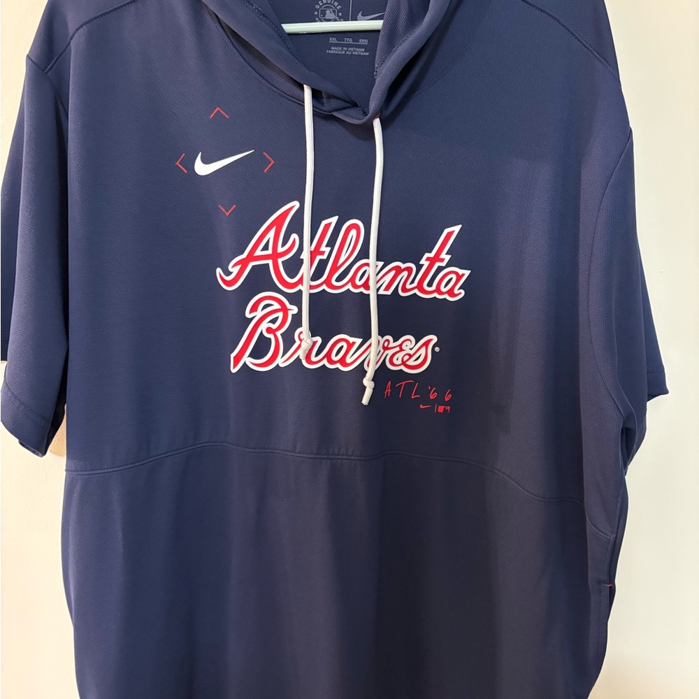 Nike Atlanta Braves Navy Pullover